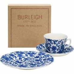 Burleigh - Blue Arden Teacup Saucer & Plate Gift Set 3pce