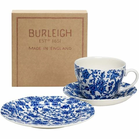 Burleigh - Blue Arden Breakfast Cup/Saucer/Plate Gift Set 1 Burleigh - Blue Arden Breakfast Cup/Saucer/Plate Gift Set