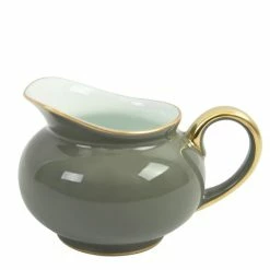 Limoges - Legle Cream Jug Gold Trim Dark Grey