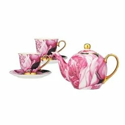 Ashdene - Blooms Blush Teapot & Teacup/Saucer Set 3pce