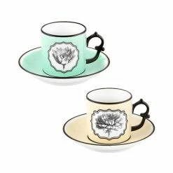 Christian Lacroix - Herbariae Cup & Saucer 4pce Yellow/Green