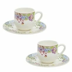 Gien - Millefleurs Espresso Cup & Saucer Set 4pce 100ml