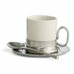 Arte Italica - Tuscan Espresso Cup & Saucer With Spoon 70ml