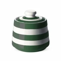 Cornishware - Covered Sugar Bowl Adder Green