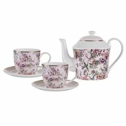 Ashdene - Chinoiserie Pink Teapot & 2 Teacup Set