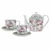 Ashdene - Chinoiserie White Teapot & 2 Teacup Set
