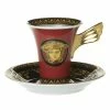 Rosenthal - Versace Medusa Espresso Cup & Saucer Red Set