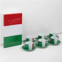 Luxe By Peter's - Italian Flag Tea Set 6 Pce