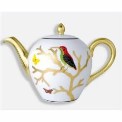 Bernardaud - Aux Oiseaux Tea Pot 12cm Shape Boule