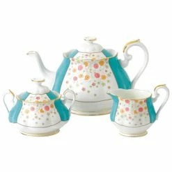 Royal Albert - 100 Years 1930 Mint Deco Teapot Set 3pce