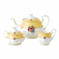 Royal Albert - 100 Years 1990s Bouquet Teapot Set 3pce