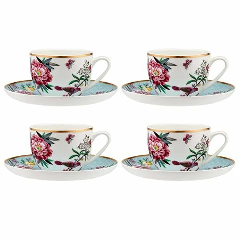 Ashdene - Jardin Peony Teacup And Saucer Set 8pce 1 Ashdene - Jardin Peony Teacup And Saucer Set 8pce