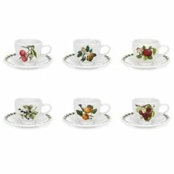 Portmeirion - Pomona Espresso Cup & Saucer Set 6pce