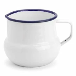 Falcon - Enamel Creamer White & Blue 500ml