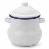 Falcon - Enamel Sugar Bowl White & Blue