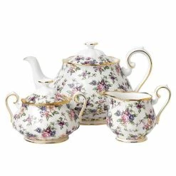 Royal Albert - 100 Years 1940s English Chintz Teapot Set 3pc