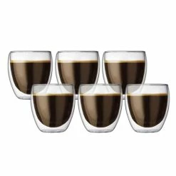 Bodum - Pavina Double Wall Glasses 250ml Set 6pce