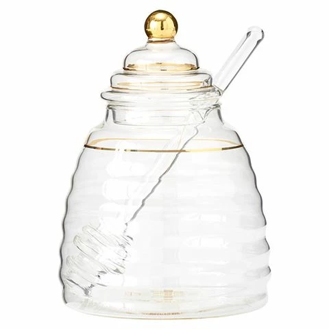Ashdene - Honey Bee Glass Honey Pot & Dipper 1 Ashdene - Honey Bee Glass Honey Pot & Dipper